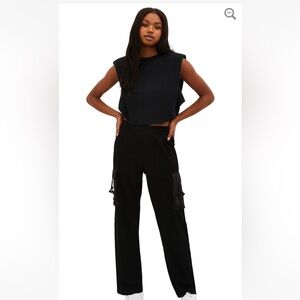 Beach Riot black cargo pull on pants. Never worn or washed